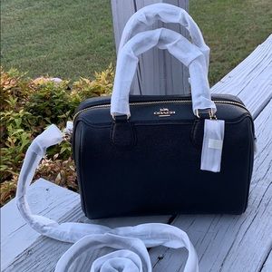 Coach mini black satchel